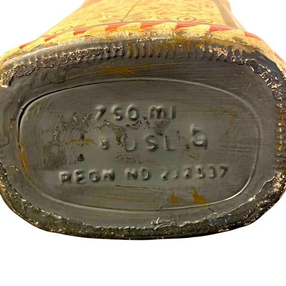 Don Romulo Mezcal Painted Tequila Glass 750ml Bottle Boho Folk Art Mexican - Picture 6 of 7